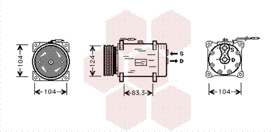 Airco compressor Van Wezel 4300K038