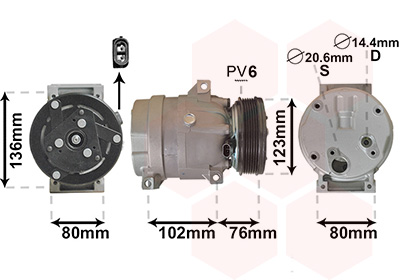 Airco compressor Van Wezel 4300K069