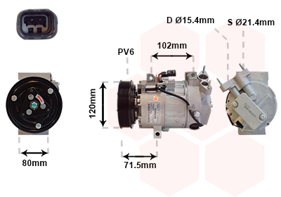 Airco compressor Van Wezel 4300K393