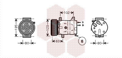 Airco compressor Van Wezel 4300K404