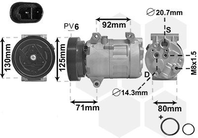 Van Wezel Airco compressor 4300K441