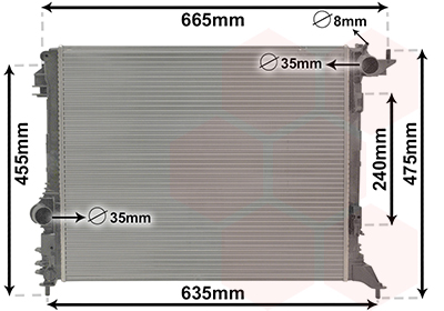 Radiateur Van Wezel 43012709