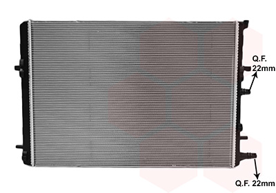 Lage temperatuurkoeler, intercooler Van Wezel 43012736
