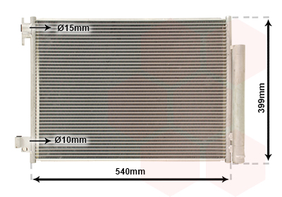 Airco condensor Van Wezel 43015701