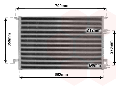 Airco condensor Van Wezel 47005060