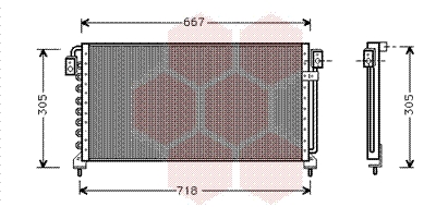 Airco condensor Van Wezel 51005028