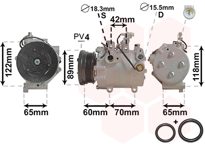 Van Wezel Airco compressor 5200K125