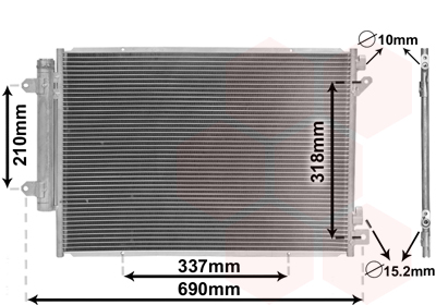 Airco condensor Van Wezel 52015702