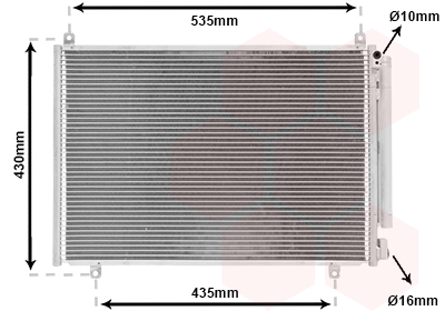 Airco condensor Van Wezel 52015703