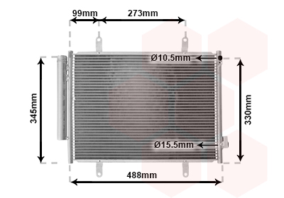 Airco condensor Van Wezel 52015705