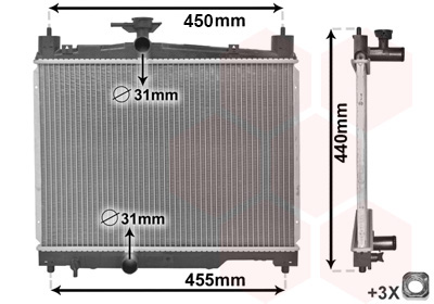 Radiateur Van Wezel 53002251