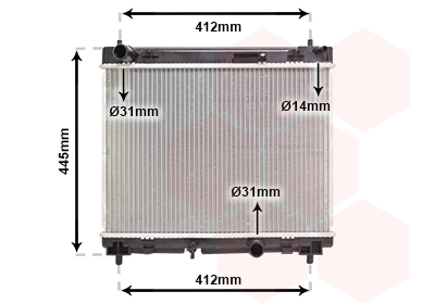 Radiateur Van Wezel 53002358