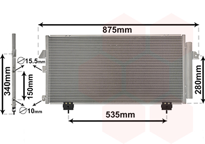 Airco condensor Van Wezel 53005281