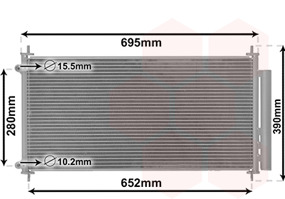 Airco condensor Van Wezel 53005406