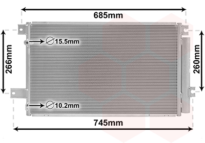 Airco condensor Van Wezel 53005409