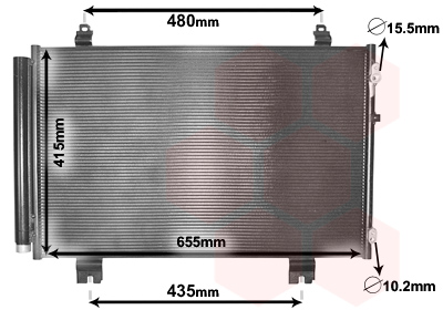 Airco condensor Van Wezel 53005646