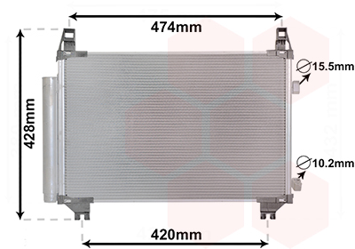 Airco condensor Van Wezel 53005665