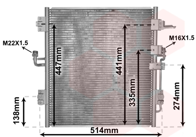 Airco condensor Van Wezel 53005674