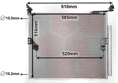 Airco condensor Van Wezel 53005677