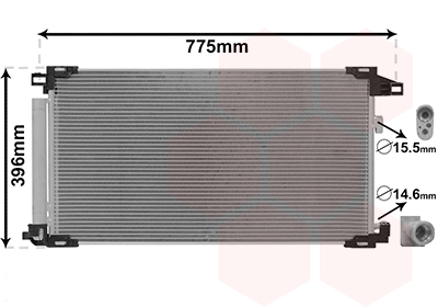 Airco condensor Van Wezel 53015703