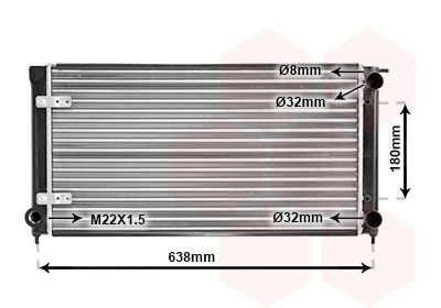 Radiateur Van Wezel 58002048