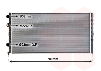 Radiateur Van Wezel 58002122