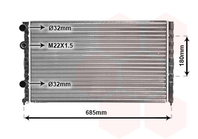Radiateur Van Wezel 58002124