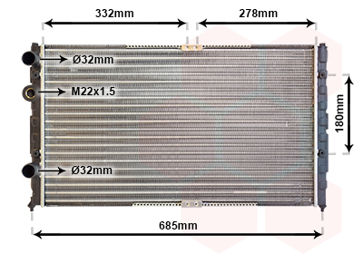 Radiateur Van Wezel 58002191