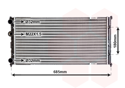 Radiateur Van Wezel 58002192