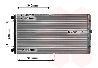 Radiateur Van Wezel 58002245