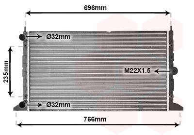 Radiateur Van Wezel 58002247