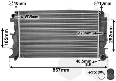 Radiateur Van Wezel 58012735