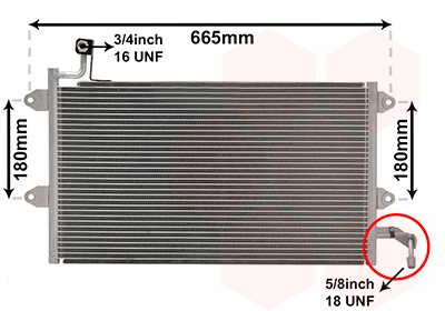 Airco condensor Van Wezel 58005143