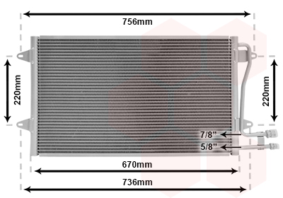 Airco condensor Van Wezel 58005187