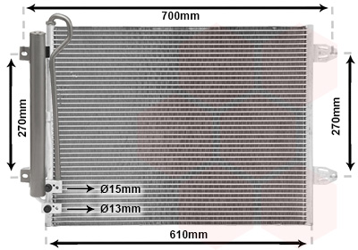 Airco condensor Van Wezel 58005323