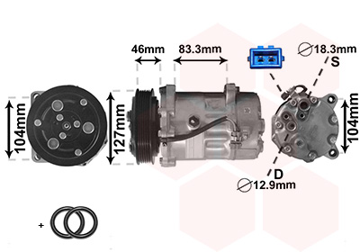 Van Wezel Airco compressor 5800K050