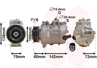 Airco compressor Van Wezel 5800K386