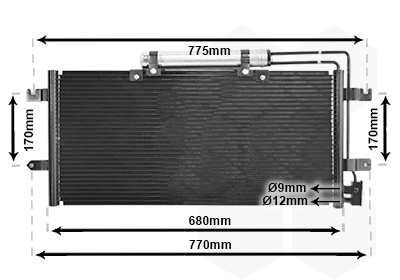 Airco condensor Van Wezel 58015195