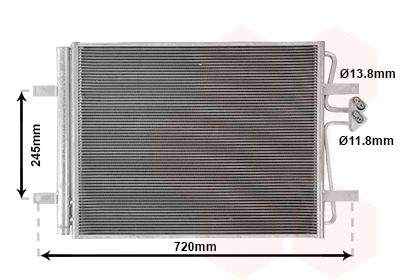 Airco condensor Van Wezel 58015701