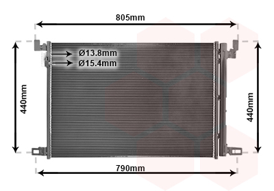 Airco condensor Van Wezel 58015705