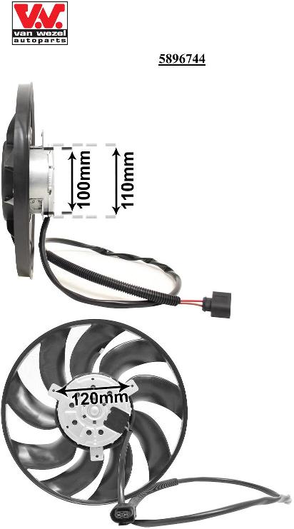 Van Wezel Ventilatorwiel-motorkoeling 5896744