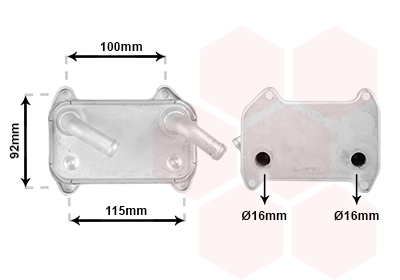 Oliekoeler motorolie Van Wezel 59003155