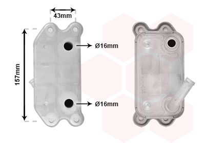 Oliekoeler motorolie Van Wezel 59003168