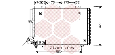 Airco condensor Van Wezel 59005082