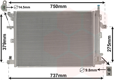 Airco condensor Van Wezel 59005152