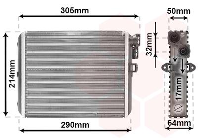 Kachelradiateur Van Wezel 59006110