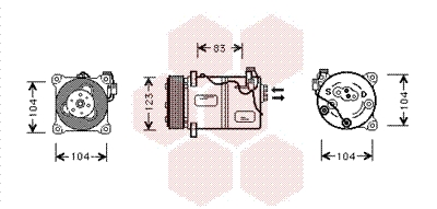 Airco compressor Van Wezel 5900K059