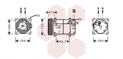 Airco compressor Van Wezel 5900K109