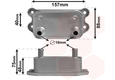 Oliekoeler motorolie Van Wezel 59013701