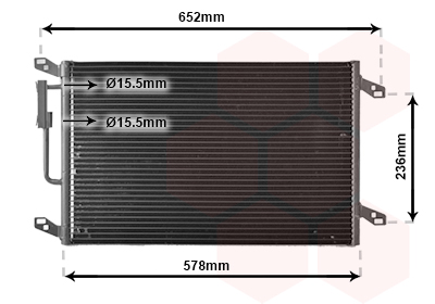 Airco condensor Van Wezel 73005080